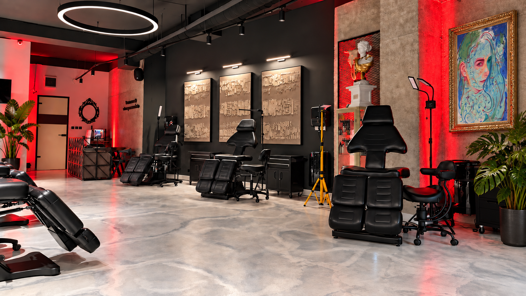 Tattoo studio interior
